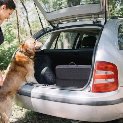 Large SUV Trunk Organizer,Multipurpose collap-sible SUV Trunk Organizer,Felt Car Storage Box with Handle