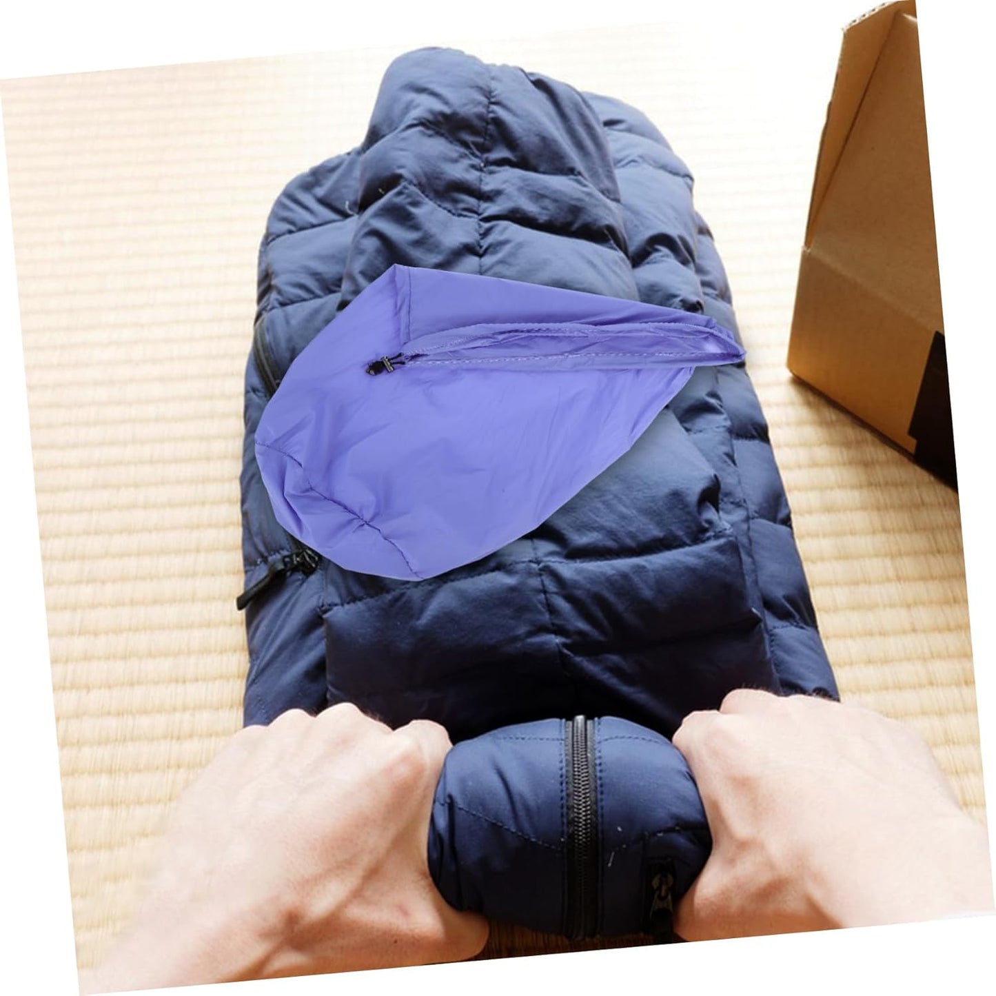 Milisten Travel-Friendly Down Jacket Bag Waterproof Small Camping Storage Drawstring Closure