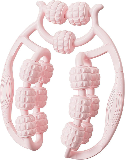 Baychon Circular Leg Clamp Roller for Muscles, Cellulite Remover for Legs Massager Roller Stick (Pink)