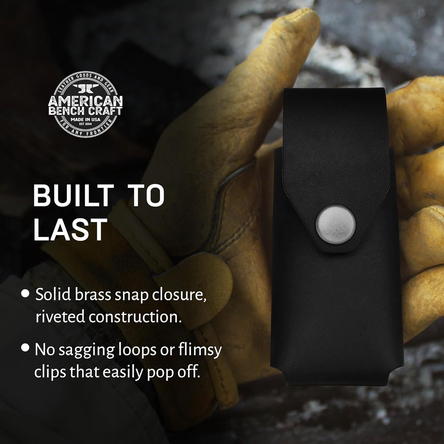 Leather Multitool Sheath for Gerber Suspension & Gerber Suspension NXT (Black) - Full Grain Leather Belt Tool Holder - Multi Tool Holster for Belt w/Solid Brass Rivets - Belt Accessories for Men