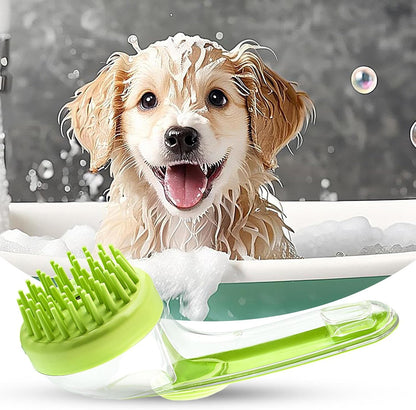 Dog Bath Brush | Soft Dog Shower Brush with Long Handle - Reusable Silicone Bristle Grooming Tool Cat Comb Shower Accessories for Long Short Hair Puppy Kitten