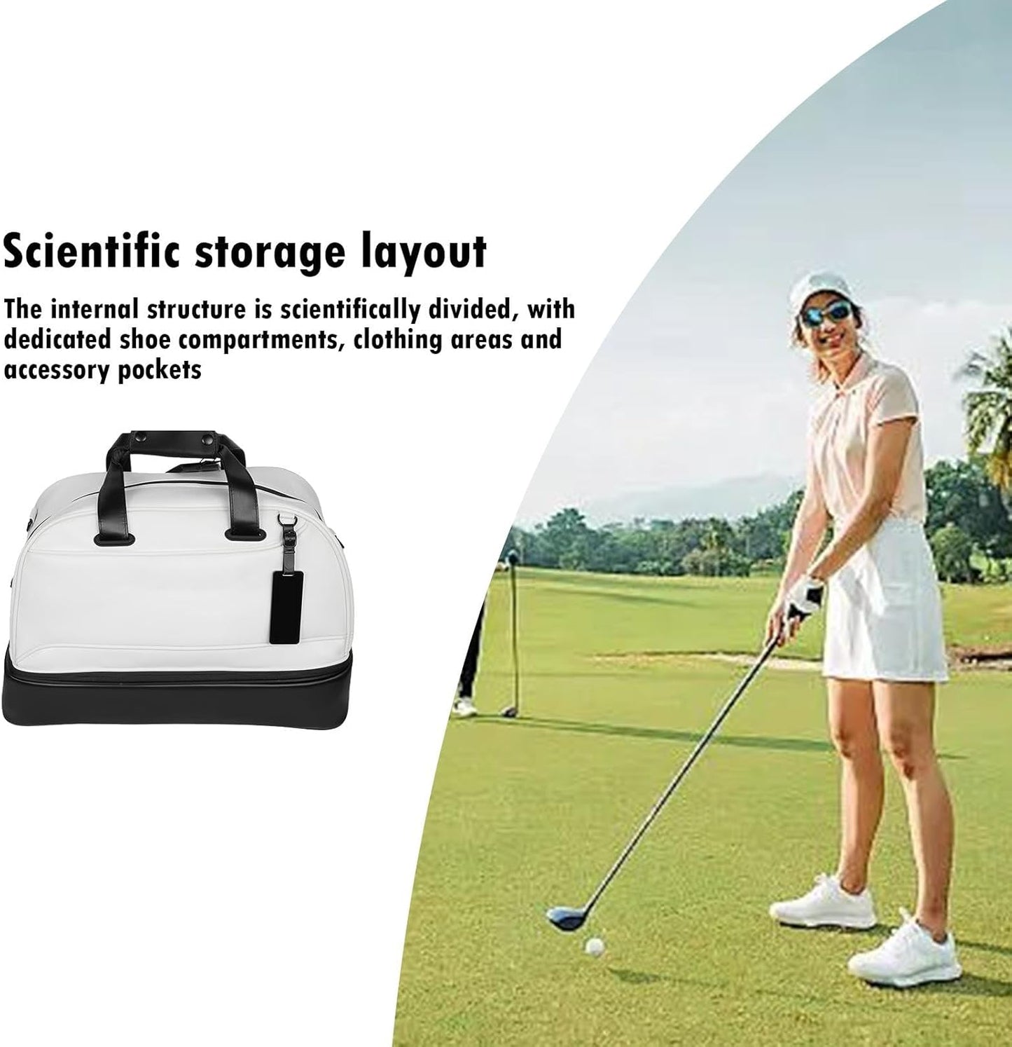 Sports Gym Bag | Waterproof Sports Duffel Bags | Mens Sports Gym Bag | Large Capacity Sports Clothes Bag with Multiple Compartments, Ideal for Gym, Workout and Athletic Gear, white, Please refer to