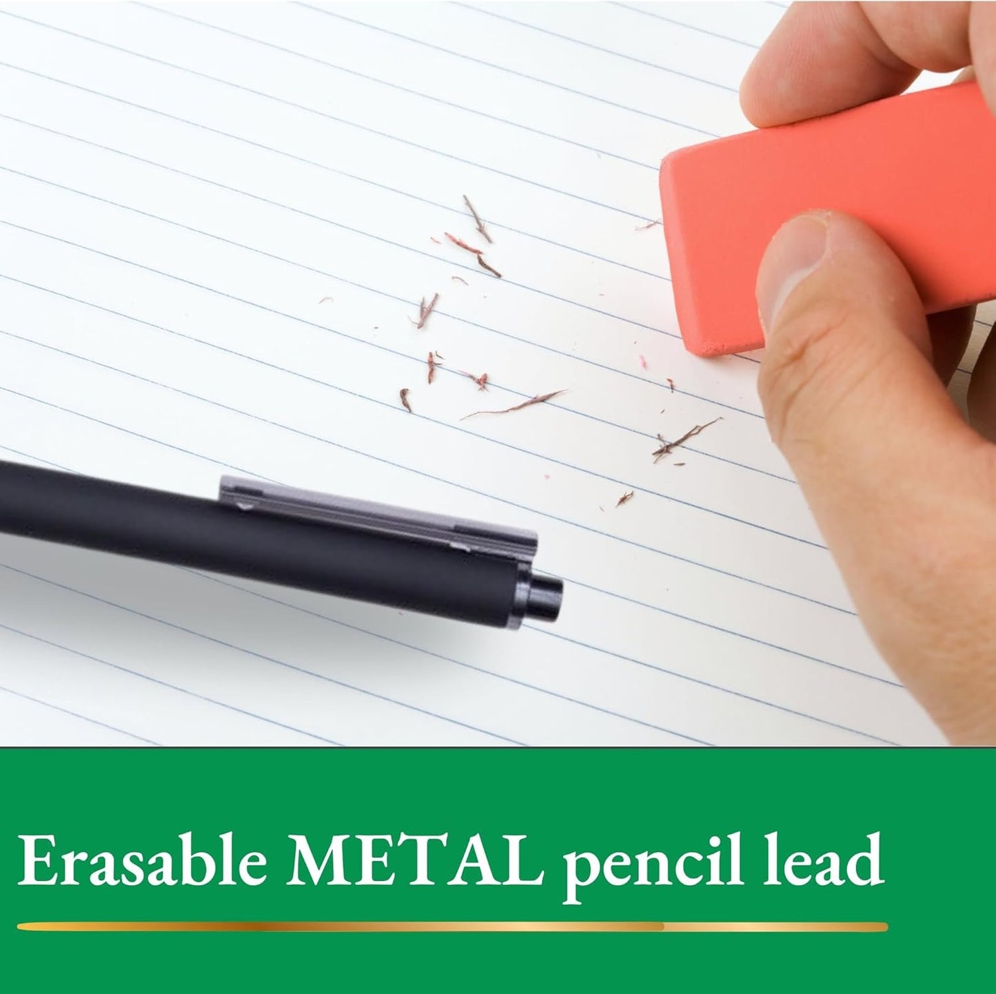 Sun-Star Stationery S4541995 Metal Pencil, Metasil, Knock, Black