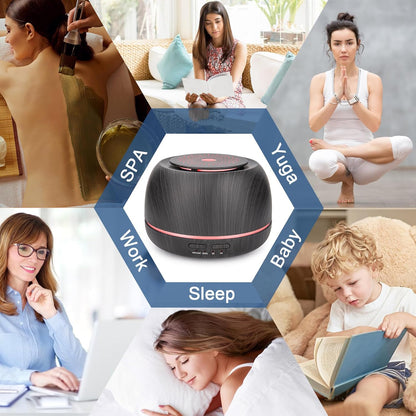 300ml Aroma Essential Oil Diffuser,8 Hours Wood Grain Cool Mist Aromatherapy Diffuser with Remote Control,USB-C Power Cable,Timer, 7 Color Light Changing Air Humidifier for Home,Office