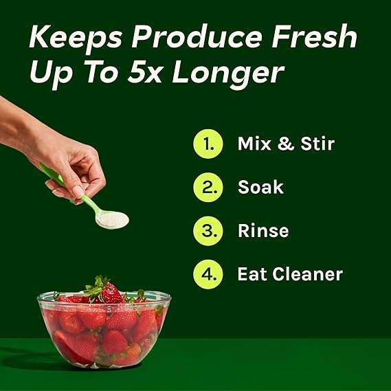 CleanBoss Eat Cleaner Fruit + Veggie Wash Powder - 3 lbs - Removes Harmful Residue - Keeps Produce Fresh Up to 5X Longer - Vegan, Gluten Free