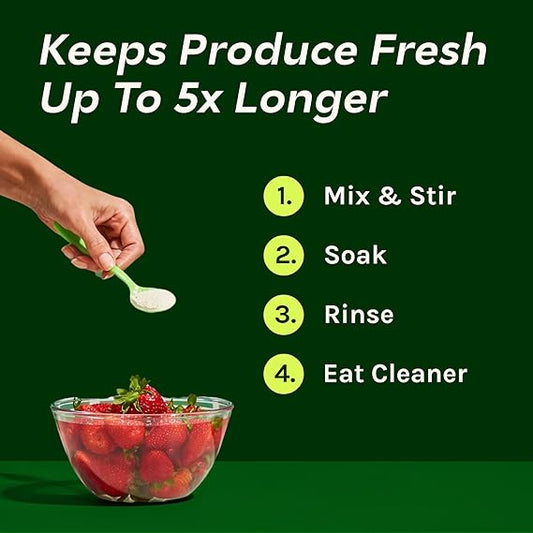 CleanBoss Eat Cleaner Fruit + Veggie Wash Powder - 3 lbs - Removes Harmful Residue - Keeps Produce Fresh Up to 5X Longer - Vegan, Gluten Free