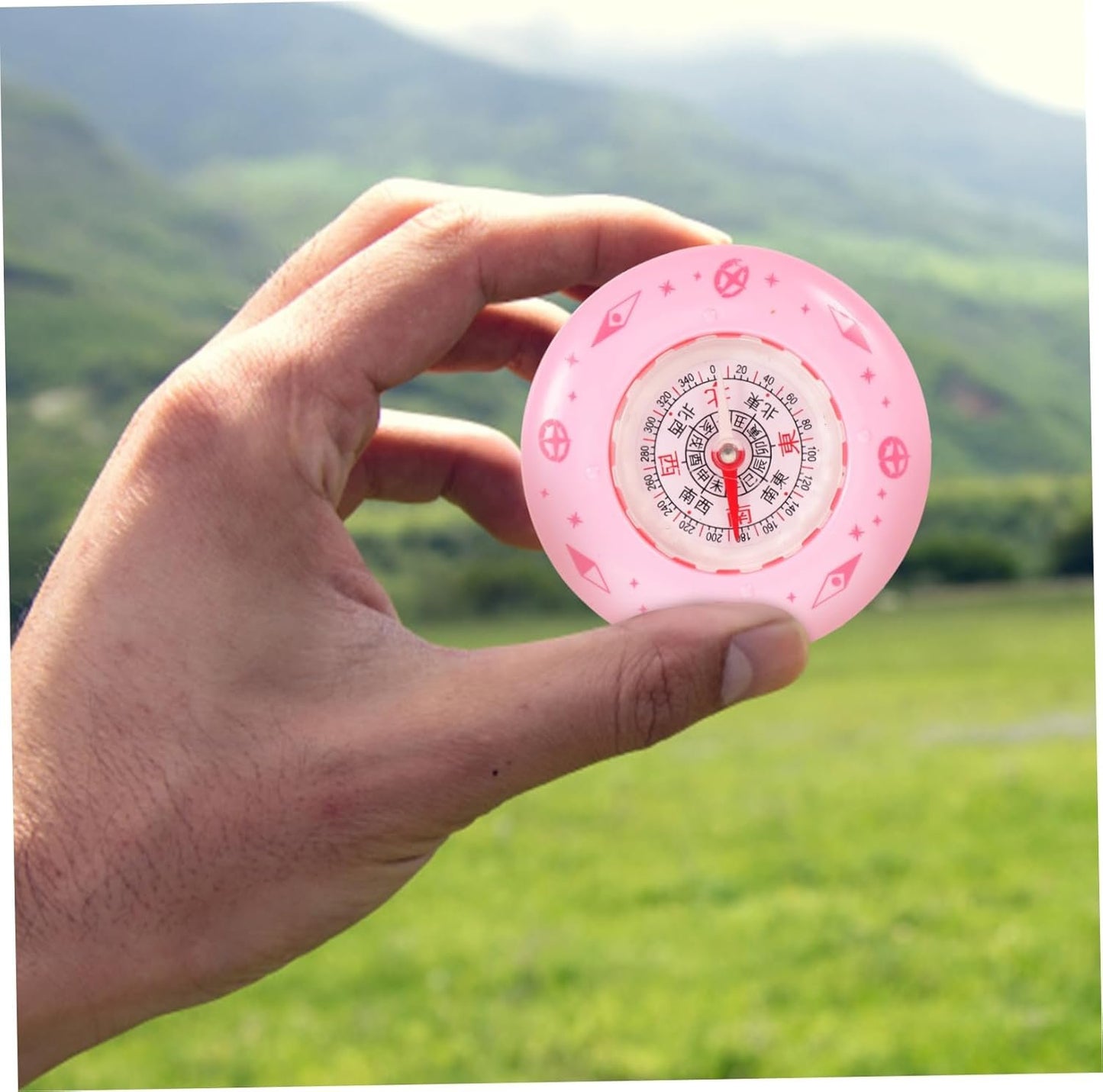 OHPHCALL Outdoor Adventure Companion Compact Mini Compass Plastic Metal Student Hiker's Tool Random Color