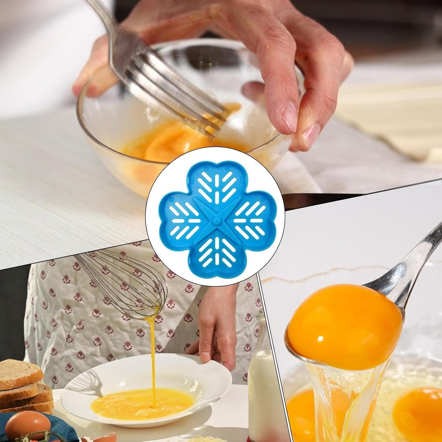 Separatore di tuorlo, estrattore di albume d' , utensile da cucina antiaderente per uso alimentare, pratico gadget da cucina per la preparazione dei pasti, piatti per la colazione, feste in casa e