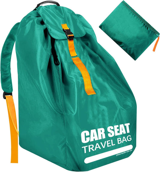 Car Seat Travel Bag for Airplane, Large Car Seat Bags for Air Travel with Padded Straps, Gate Check Storage Bag/Backpack for Car Seat Airport, Carseat Cover Travel-Baby Travel Essentials for Flying