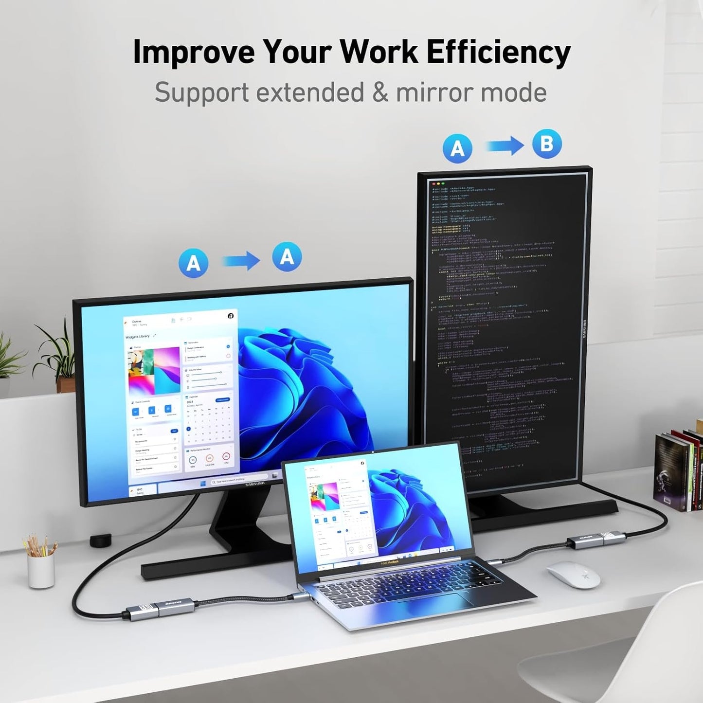 BENFEI USB C to HDMI Adapter, USB Type-C to HDMI Adapter [Thunderbolt 3/4 Compatible] with iPhone 15 Pro/Max, MacBook Pro/Air 2023, iPad Pro, iMac, S23, XPS 17, Surface Book 3 and More