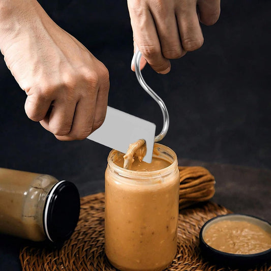 Teksome Mescolatore per burro di noci, strumenti per mescolare marmellate in acciaio inox, utensile da forno antiruggine con spatola, gadget da cucina per impasto, yogurt, salse e altro ancora