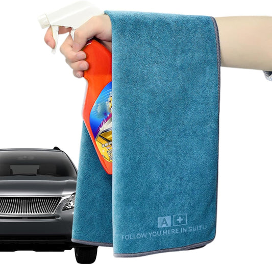 Car Microfiber Towel, Vehicle Cleaning Cloth, Multifunctional Quick-Drying Fabric, 13.78 x 29.53 Inches, Portable Compact Ideal for Housekeeping, Detailing, Car Cleanings