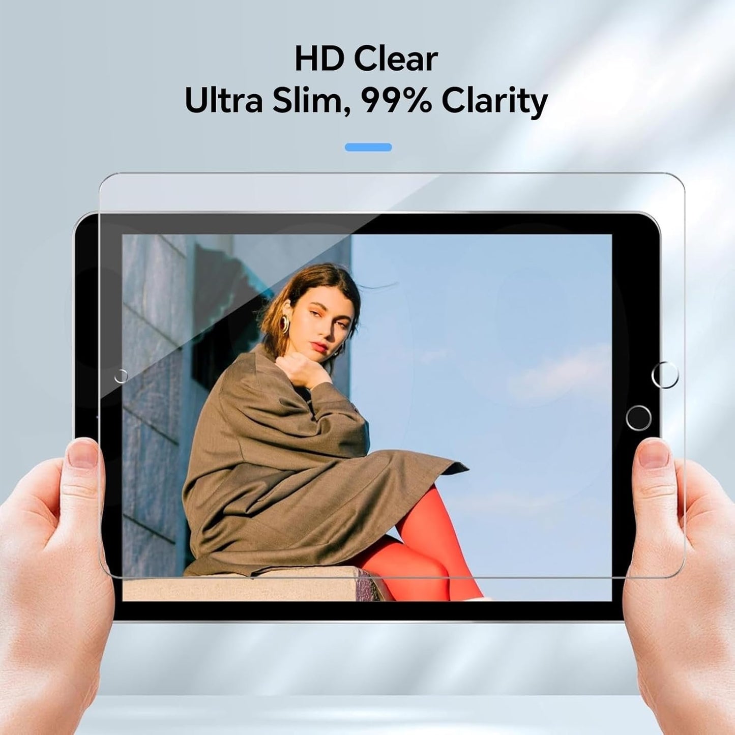 [2 Pack] Coolpow for iPad Air 2 Screen Protector, iPad 9.7 Inch Screen Protector Tempered Glass Film, iPad 6th/5th Generation Screen Protector (2018/2017 Model), iPad Air 1/ iPad Pro 9.7 Inch.