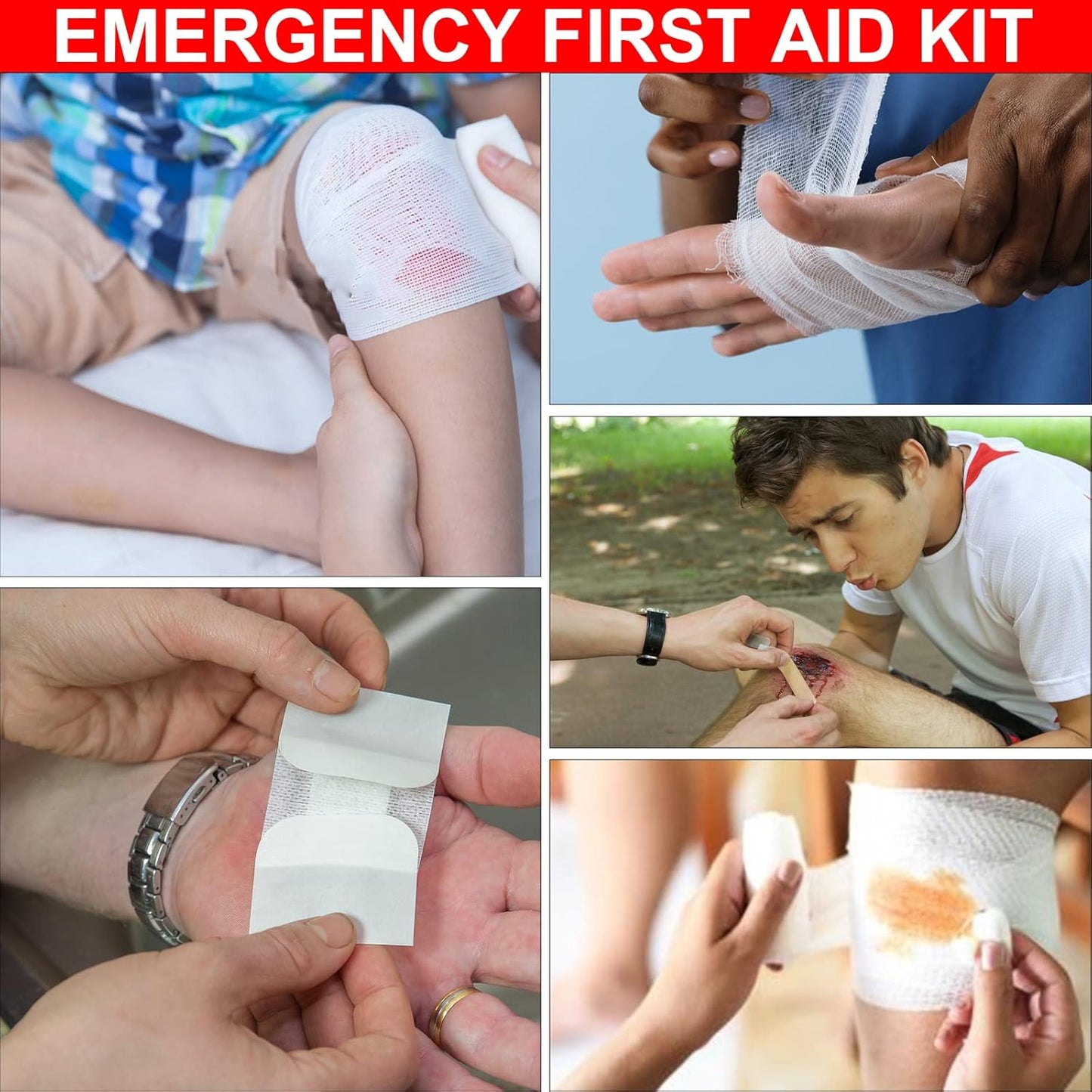 angel wish 276 PCS Emergency First Aid Kit for Home, Camping Essentials Emergencies Survival Gear for Outdoor Adventure First Aid Kits Refill Supplies for Car Hiking Skating Boating, Pink