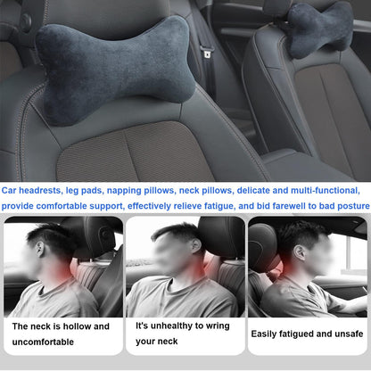 Car Neck Pillow(2 Pack), Softness Car Memory Headrest Pillow, Comfort Breathable Car Neck Support Pillow with Removable Cove for Relieve Fatigue Pain/Comfortable Ergonomic Design