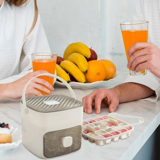 Scatola ghiacciata per congelatore, vassoio cubi di ghiaccio con coperchio e,Scatola ghiacciata a doppio strato riutilizzabile a doppio strato - Utensili da cucina e gadget, attrezzatura da cucina da