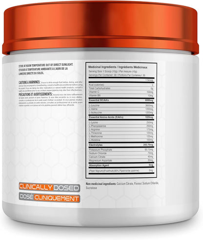 Ballistic Amino Reload | Amino Acid & Electrolyte Powder | 7g EAAs, 6g BCAAs, 235mg Electrolytes | Essential Amino Acid Recovery Support & Electrolytes for Hydration | 30 Servings (Peach Mango)