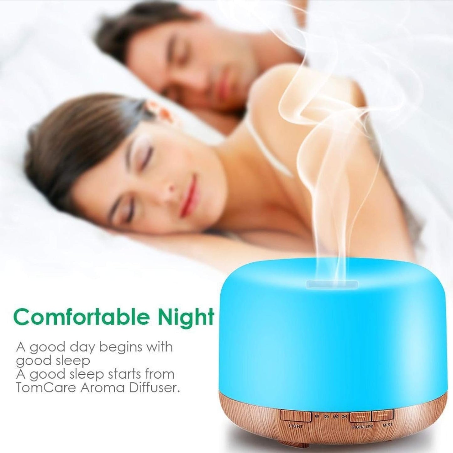 500Ml Remote Control Aroma Ultrasonic Air Humidifier with Color Led Lights Aromatherapy Essential Oil Diffuser B1