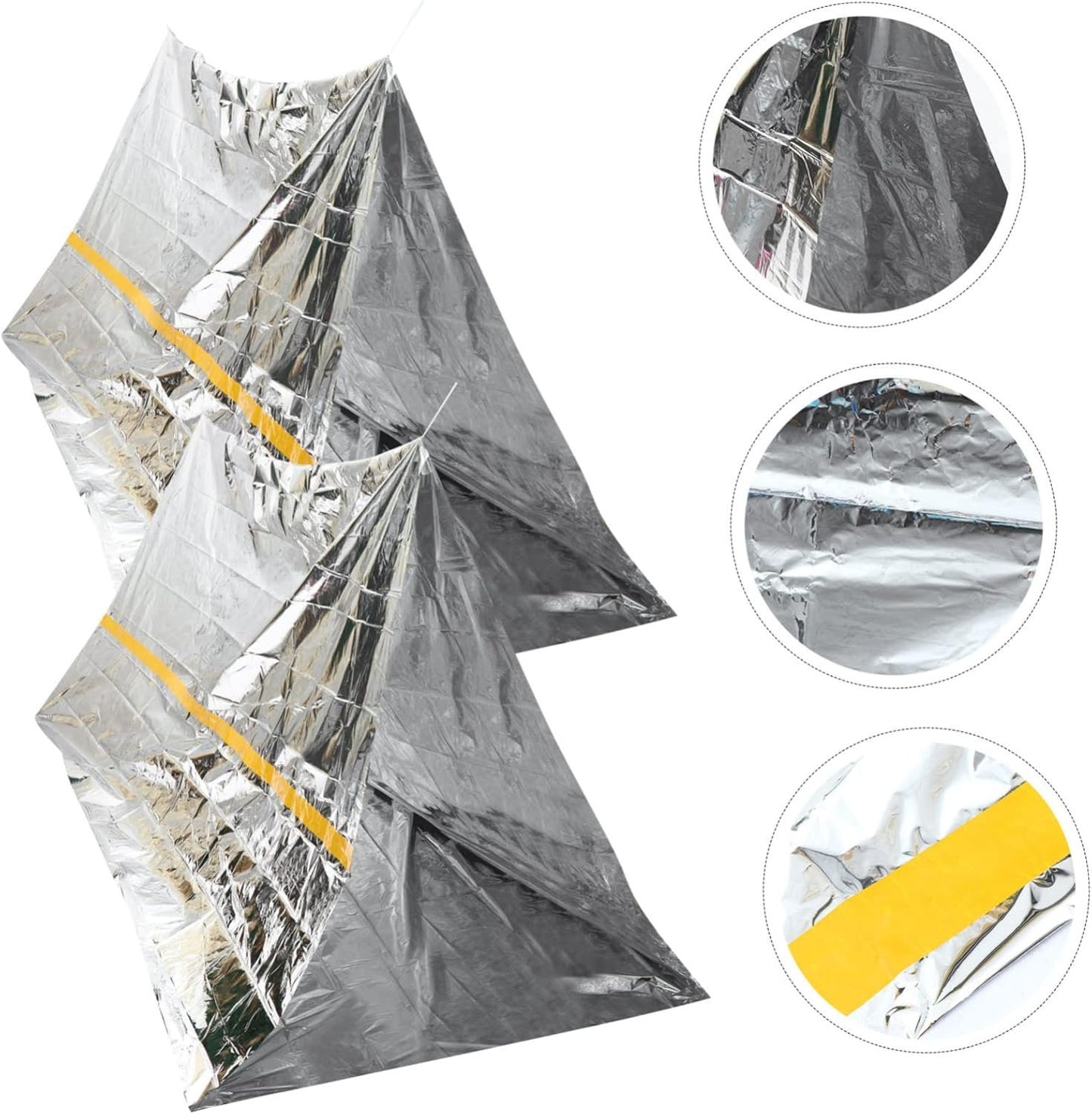 SUPVOX Camping Survival Tent 2pcs Emergency Tube Shelter Waterproof Windproof Tent for Outdoor Adventure