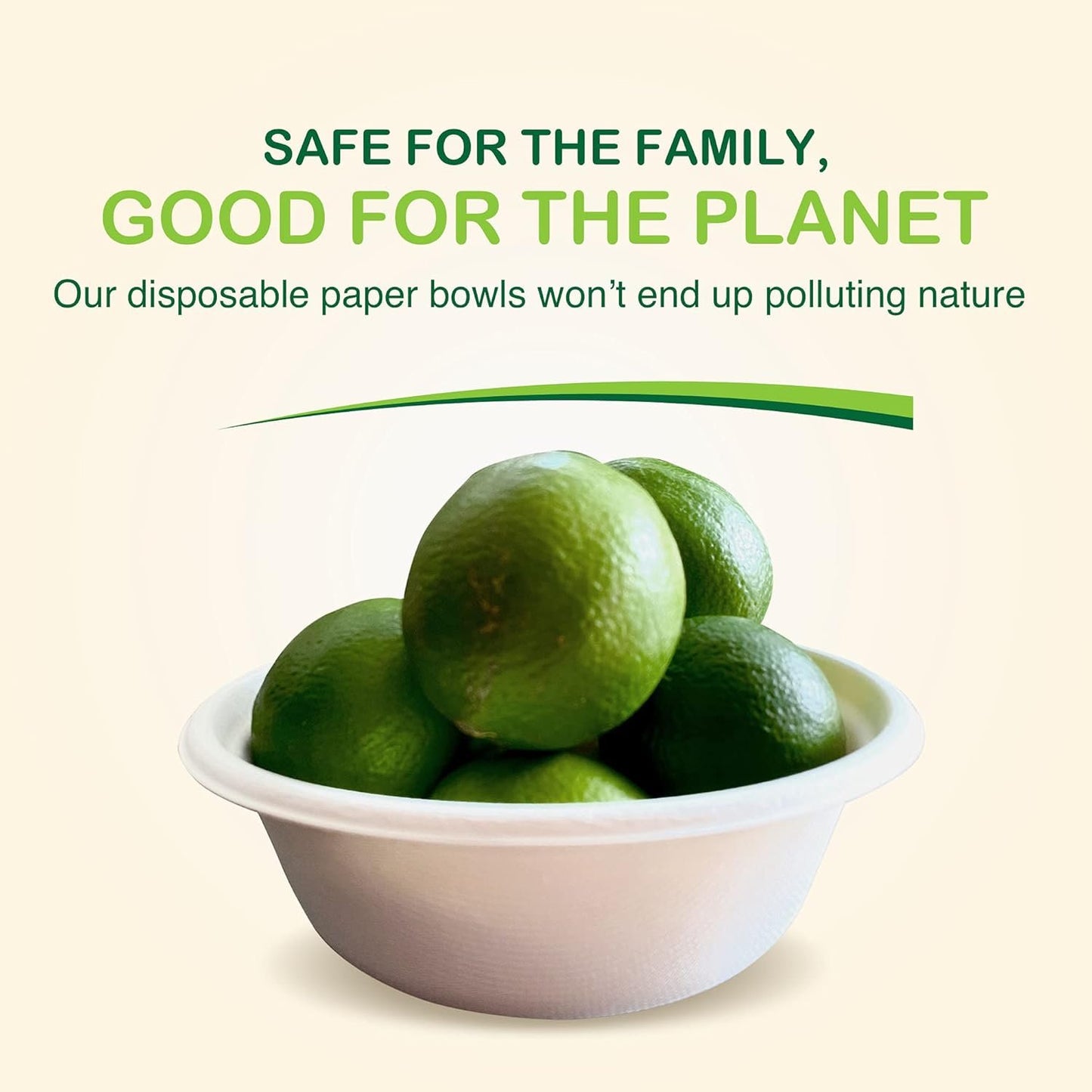 Eco Fairy 16 oz. Disposable Bowls – 100-pack Heavy-Duty, Biodegradable & Compostable Paper Bowls for Soup, Ice Cream, Salad, Cereal, and Snacks - Ideal for Parties, Catering, and Camping Trips
