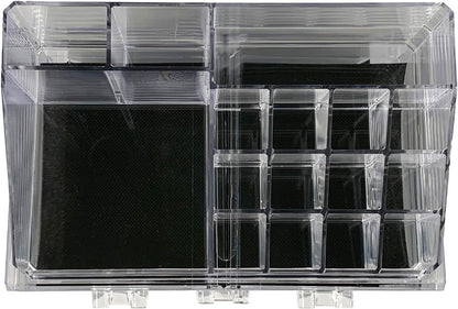 tempo di saldi 2 x Cosmetic Organizer with Drawers Make Up Accessories Bathroom Transparent