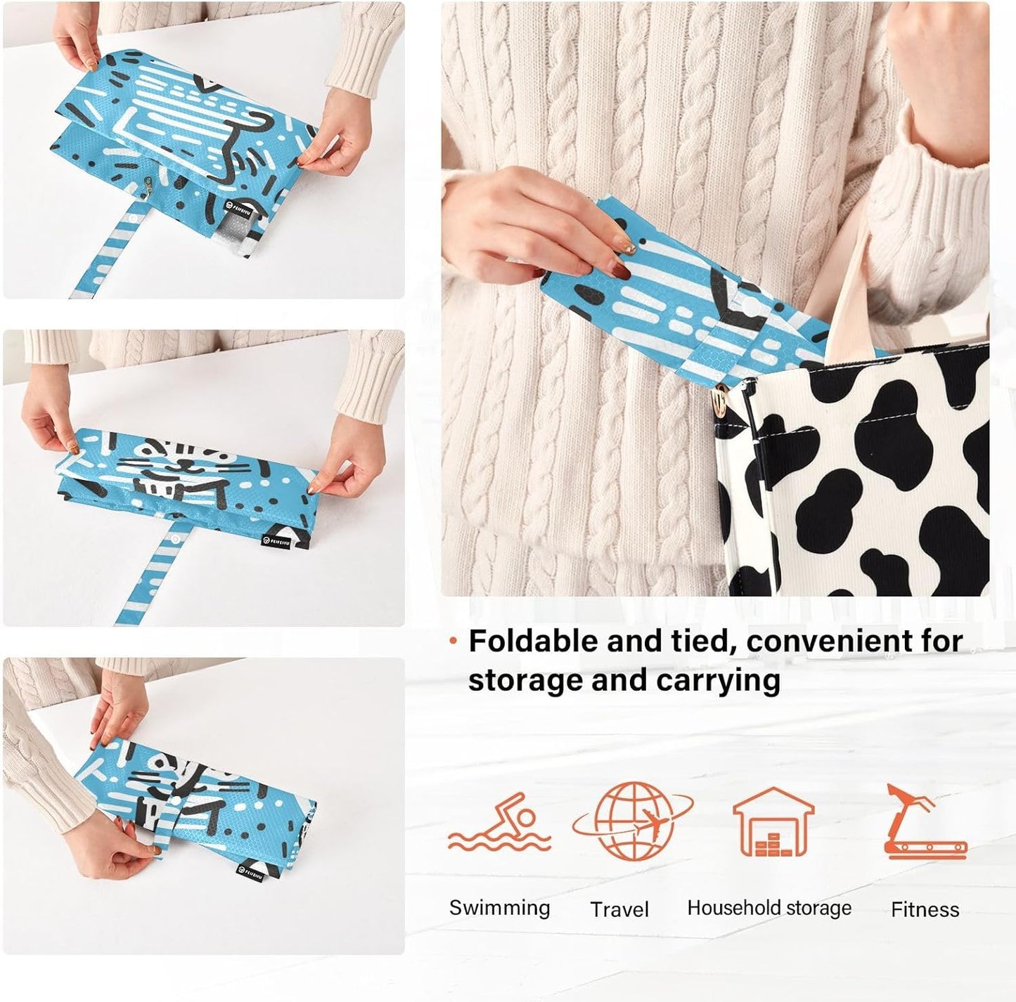 Abstract Cat 3pcs Travel Packing Storage Bags Reusable Bags For Clothes Travel Bags For Traveling Storage And Organization