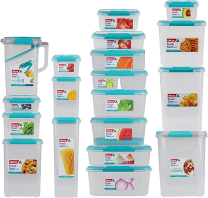DÃ©cor Match-ups Clips | Food Storage Pantry Container | Ideal for Meal Prep | BPA Free | Dishwasher, Freezer & Microwave Safe, Polypropylene, 3L, Transparent, 232200-004