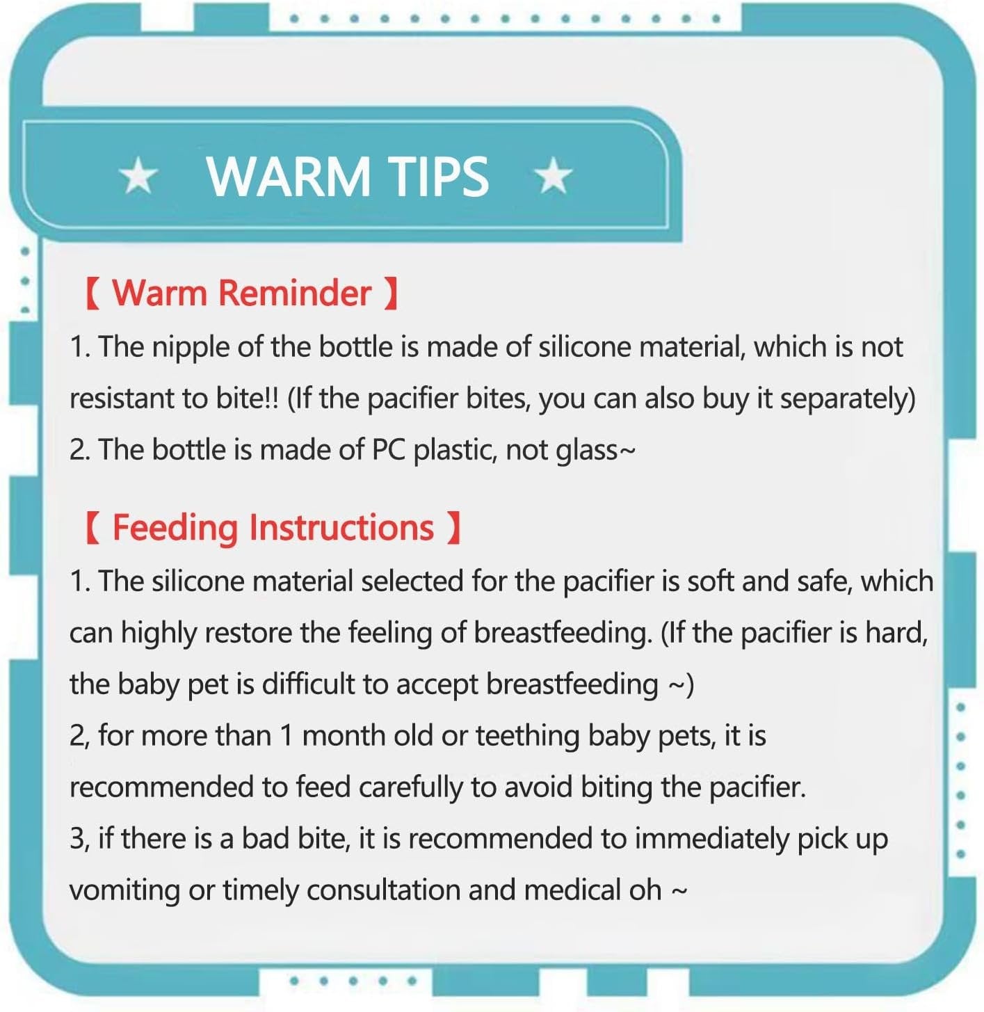 Cozioz Pet Nursing Bottles for Kittens and Puppies, Anti-Choking Design Puppy Feeder, with 3pcs Replaceable and Reusable Silicone Nipples for Feeding Newborn Pets (for Pets)