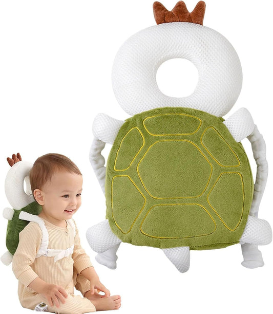 Head Protection Cushion, Adjustable Infant Safety Pads, Baby Backpack Head Protection Pillow, Child Anti-Fall Back Protector, Cartoon Animal Shape Mesh Toddler Safety Head Protector for Baby Walking