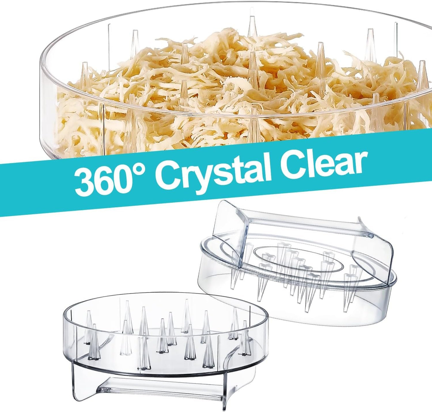 Chicken Shredder - Meat Shredder, Clear Chicken Shredder Tool Twist, Meat Shredder Tool Twist, Chicken Breast Food Shredded Tool Twist Grinder Machine for Dog and Cat Food Meal Prep