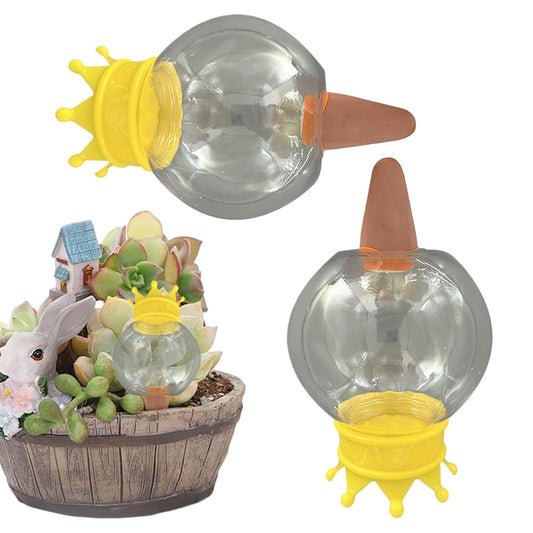 Plant Watering Devices – Self Watering Feeding System and Self-Watering Globe | Automatic Drip Irrigation Tool for Indoor Outdoor Plants, Succulents, and Garden Use (2-Pack)