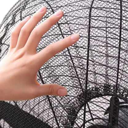 2 Pack Summer Fan Safety Protection Cover, Round Electric Fan Guard Dust Covers, Kid Baby Finger Protector, Anti-Pinch Hand Electric Fan Mesh Net Cover for Pedestal Fan, Standing Floor Fan