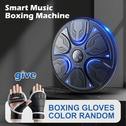 Riksam 2024 New Upgrade Smart Music Boxing Machine,with LED Lighting Effect Music Boxing Machine,Relieve Stress,for Family Parent-Child Exercise Boxing Machine(with Adult Gloves)