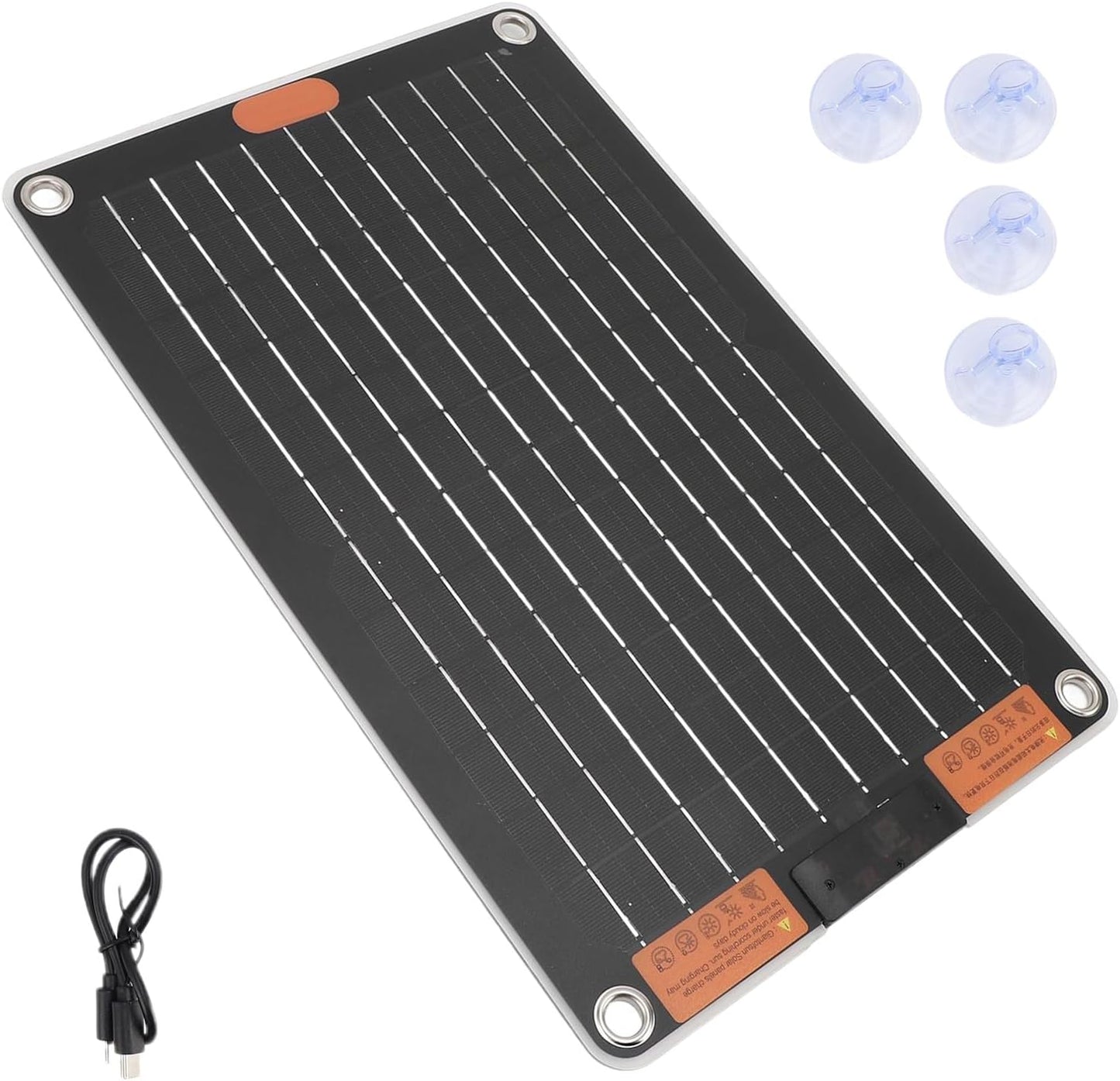 Portable Solar Charger - Power Hubs | USB-C Solar Battery Charger - Waterproof Outdoor Electricity Power, Multi-Device Charging Supply for Cell Phones, Tablets, Flashlights, Radios