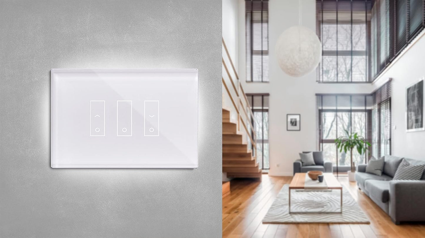 iotty i3S Plus Design Switch, WiFi Home Automation, Smart Blind and Roller Shutter Management, Wifi Diverter Compatible with Google Home, Alexa and Siri with Sensors