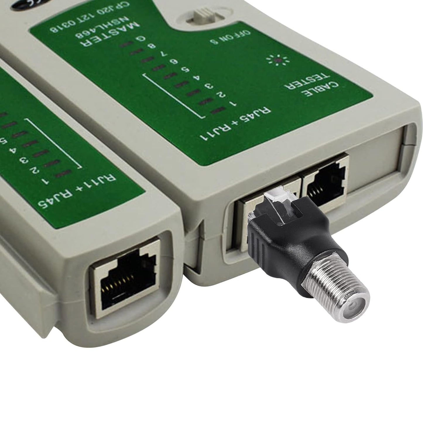 CERRXIAN 4PCS RF to RJ45 Coaxial Converter RF Female to RJ45 Male Coax Barrel Adapters for Line Tester