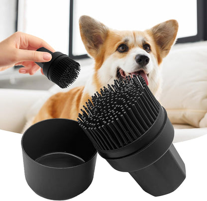 Pet Hair Removal Brush, Gentle Grooming Tool Dogs & Cats, Ergonomic Handle, Portable Cleaning Kit Home Use, Ideal for Puppies, Kittens, Indoor Hygiene 3.22 x 5.59inch