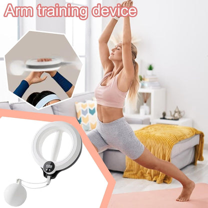 Weighted Hoop, Training Arm Strength Ring, Lightweight Portable Design Smart Waist Exercise, 360 Degree Rotating Fitness Gear for Hand Cranked Upper Body Workout, 48 x 6.3 Inch
