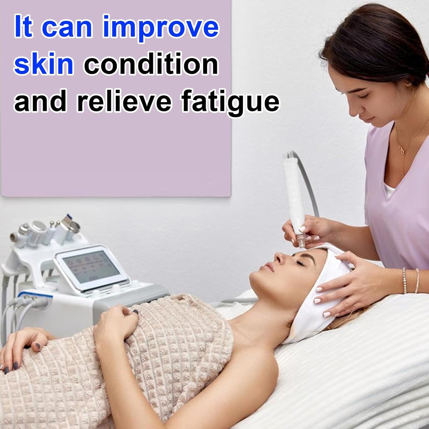 High Frequency Stick Face, Portable High Frequency Skin Tightening with 6 Different Neon Tubes, High Frequency RF Rod Device, Portable, High Frequency Device, for Skin Care System