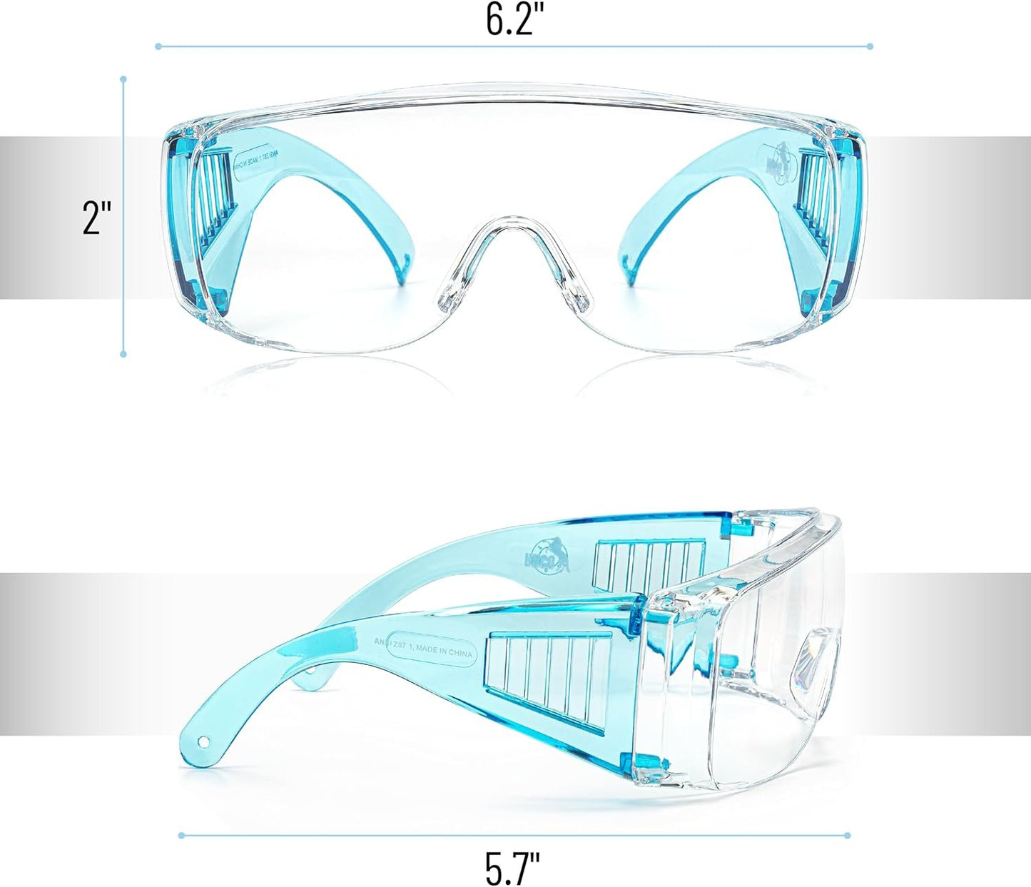 UNCO- Safety Goggles Over Glasses, Protective Goggles, Safety Goggles Anti Fog, Work, Safety Glasses Over