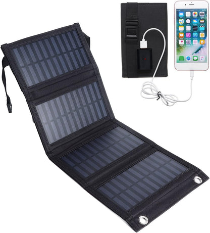 Solar Panel, Foldable Portable Strong Power Output Solar, Output Current 1200ma, for Camping, Hiking, Backpacking, Horseback Riding, Fishing(mp04b)