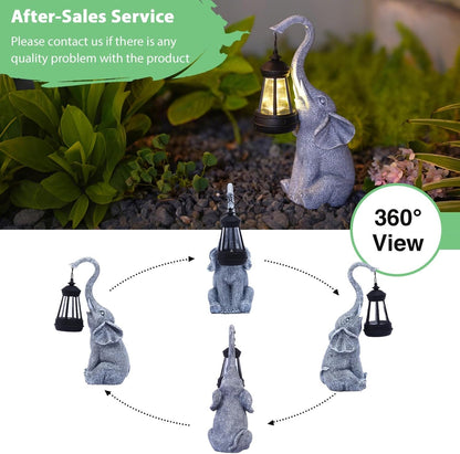 Goodeco Elephant Statue for Garden Decor with Gift Appeal - Ideal Gifts for Women, Mom or Birthday, Beautifully Crafted Outdoor & Home Decor Made Easy to Wow Your Guests (Elephant)