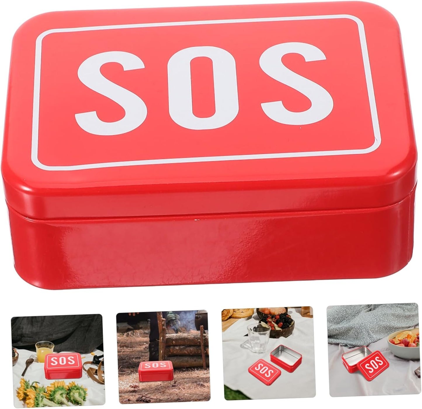 4 Pcs Wilderness Storage Bin Tool Chest Emergency Kit Toolbox Tin Box Pocket