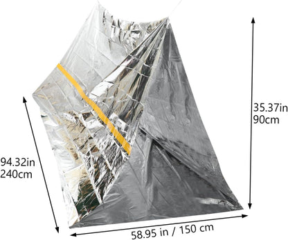 SUPVOX Camping Survival Tent 2pcs Emergency Tube Shelter Waterproof Windproof Tent for Outdoor Adventure