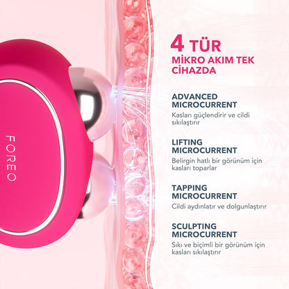 FOREO Total Facelift Bundle - BEAR 2 Fuchsia Advanced Microcurrent Facial Device + SUPERCHARGED SERUM 2.0 30 ml + SUPERCHARGED HA+PGA Triple Action Intense Moisturizer 15 ml-Anti Aging-Skincare Tools