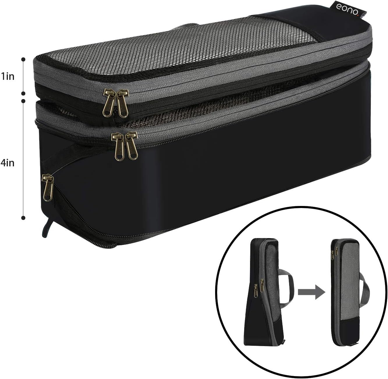Eono Compression Travel Organizers, Suitcase Organizer Set, Travel Cubes, Packing Cubes, Compression Packing Cube