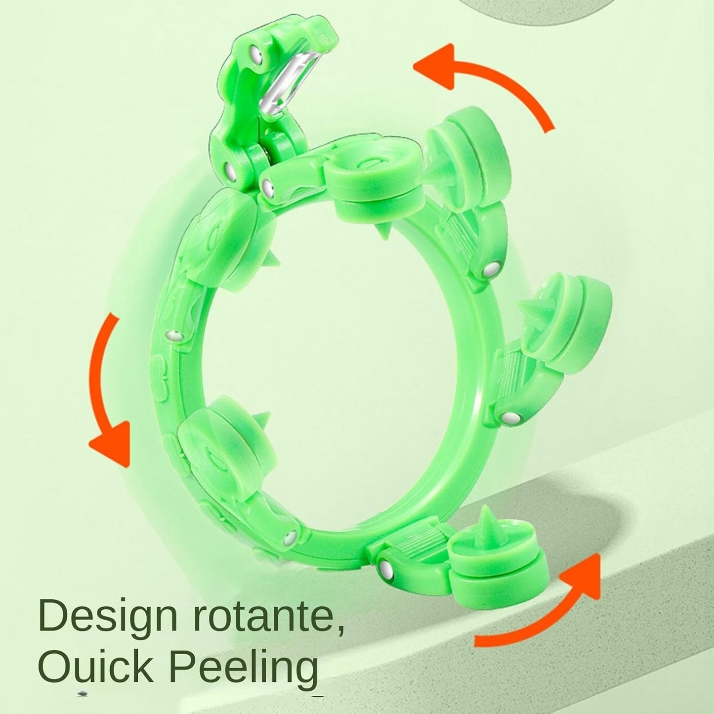 Dtaigou Fruit Peeler, Potato Peeler, Fruit Gadget for Orange Peeling Utensils, Kitchen Gadgets Orange Orange Foldable for Kiwi, Peaches, Onions, Vegetables
