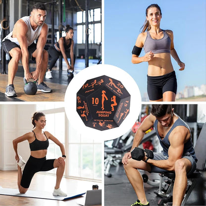Workout Dice, Fitness Dice Game, 4.72x3.94x3.94 inches Multi Functional Home Workout Gear, User Friendly, Yoga Exercise Cubes for Gym, Outdoor, Travel, and Team Sports