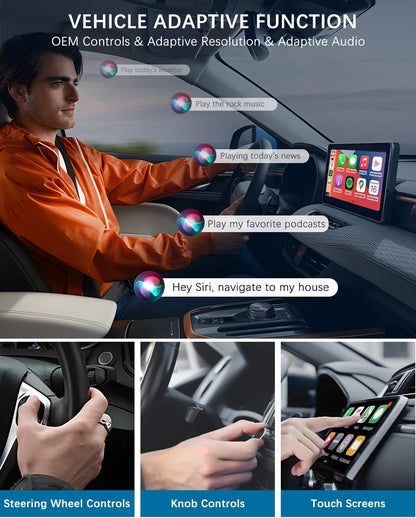 Wyxron Adattatore Carplay Wireless, 2025 Dongle Wireless CarPlay Stabile Con Usb C/A 5.8ghz Wifi per Oem da Carplay Cablato a Wireless Plug&Play, Compatible with Cars from 2015 & iPhone iOS 10+