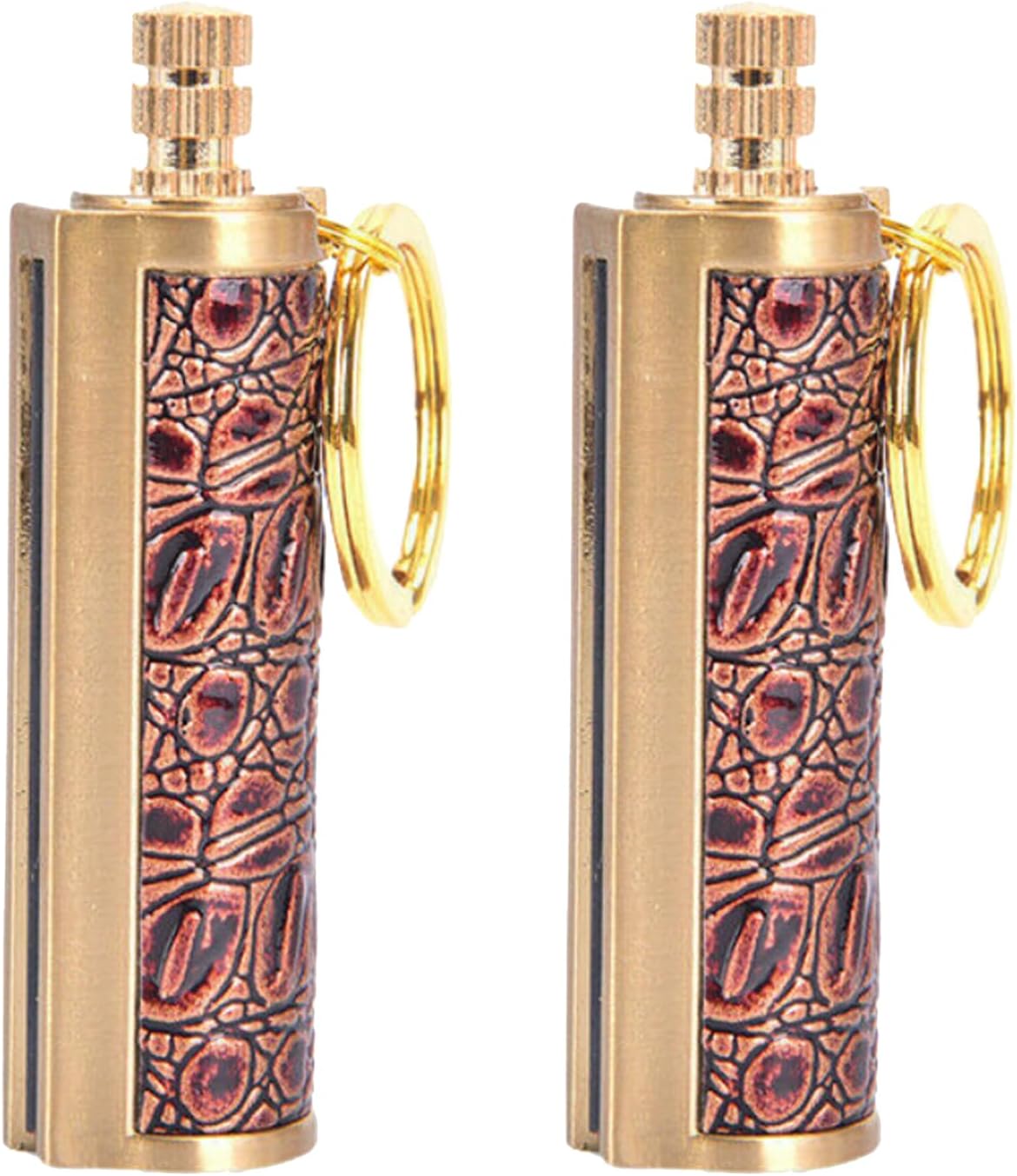 Leona Co Permanent Match Metal, Fashion Forever Lighter, Reusable Survival Fire Starter Lighter Set, Emergency Waterproof Matches Flint Keychain Striker Stick Kit